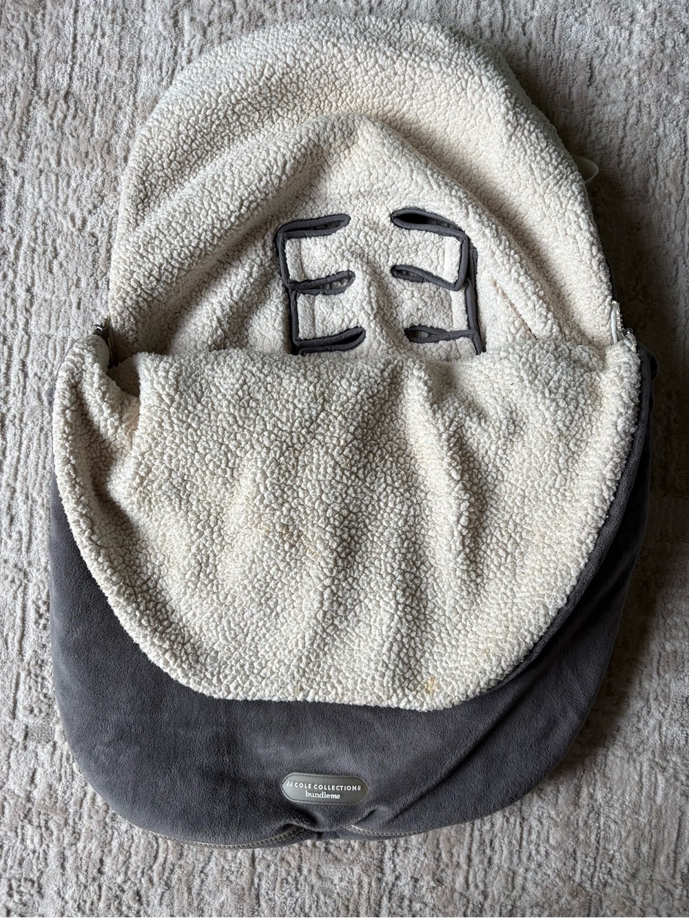 JJ Cole Cream Sherpa Carseat Cover